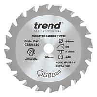 Trend CraftPo CSB/8520 Wood Thin Kerf Circular Saw Blade for Cordless Saws 85 x 10mm 20T