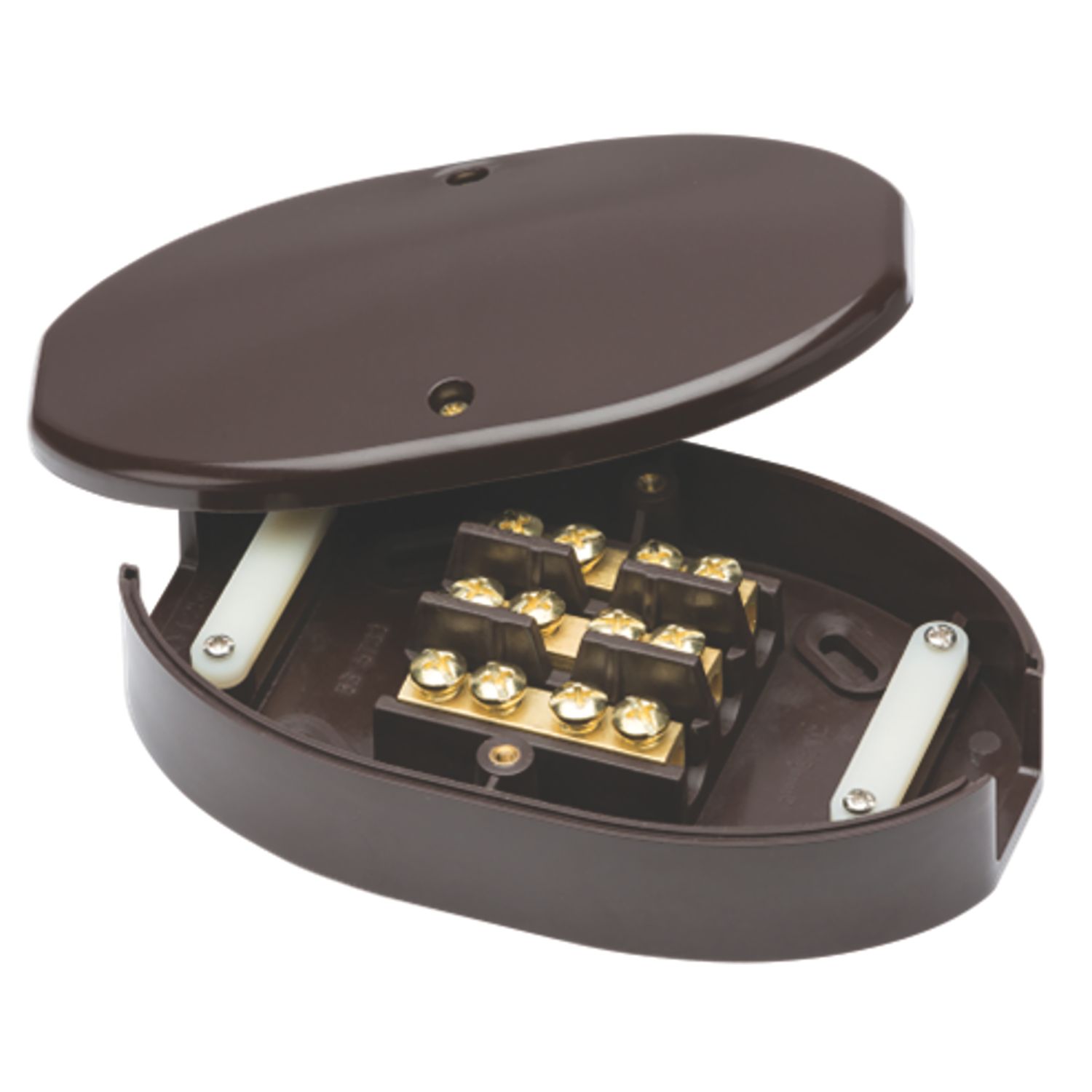 Knightsbridge 60A 3-Terminal Junction Box Brown (790YA)