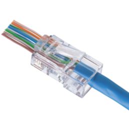 Ideal RJ45 8P/8C Feed-Thru Modular Plugs 25 Pack