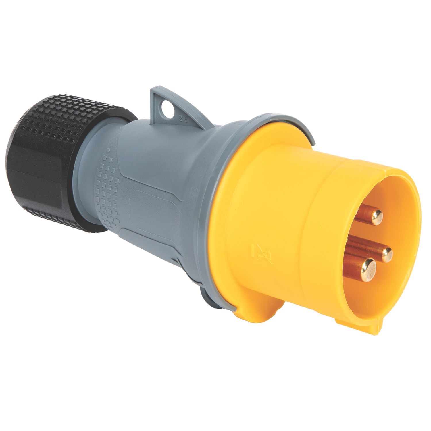Amphenol 16A 2P+E Straight Plug 110V (7916X)