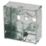Appleby  1-Gang Galvanised Steel  Back Box 25mm