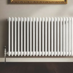 Flomasta 600mm x 1010mm 3536BTU White Horizontal 2 Column Radiator