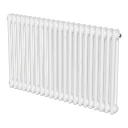 Flomasta 600mm x 1010mm 3536BTU White Horizontal 2 Column Radiator