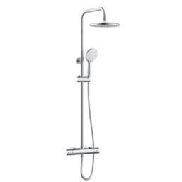 Bristan Buzz2 Rear-Fed Exposed Chrome-Plated Thermostatic Bar Mixer Shower with Diverter