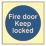Essentials  Photoluminescent "Fire Door Keep Locked" Sign 100mm x 100mm