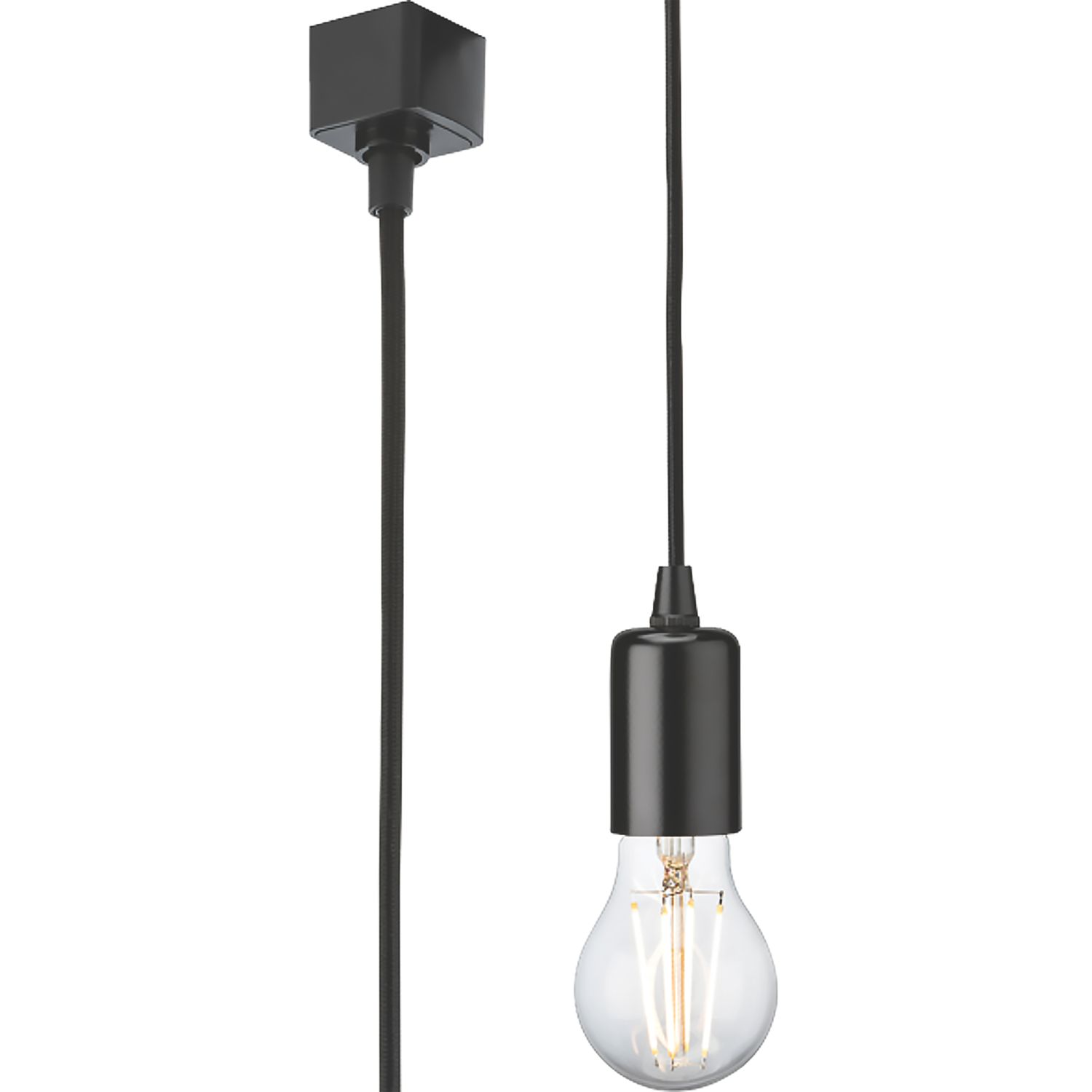 Knightsbridge Contemporary 1-Circuit Pendant for Track Lighting Black (791GA)