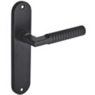 Smith & Locke Studland Fire Rated Latch Long Lever Door Handles Pair Matt Black