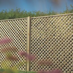 Forest Rosemore Lattice Softwood Square Garden Trellis 6' x 6' 3 Pack