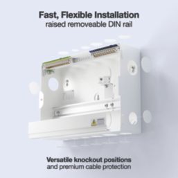 British General  12-Module 9-Way Part-Populated High Integrity Main Switch Consumer Unit with SPD