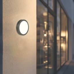 Sylvania Novella Indoor & Outdoor Round LED Bulkhead Light  Black 8-20W 1025-2750lm