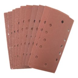 Titan   40/80/120/180 Grit 12-Hole Punched Multi-Material Sanding Sheets 185mm x 93mm 10 Pack