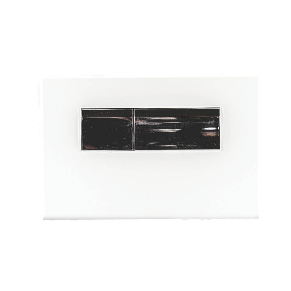 Fluidmaster Vivente Dual-Flush T-Series Activation Plate White Glass