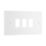 British General Nexus 800 Grid 3-Module Grid Faceplate White