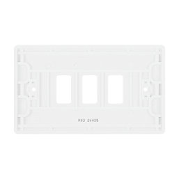 British General Nexus 800 Grid 3-Module Grid Faceplate White