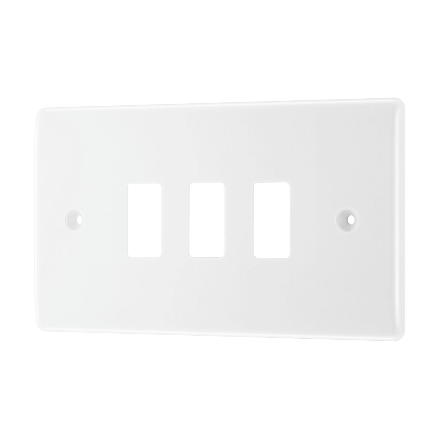 British General Nexus 800 Grid 3-Module Grid Faceplate White (791RF)
