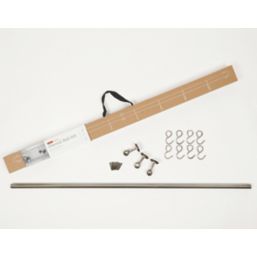 Rothley  8-Hook Utensil Rail Kit Brushed Nickel 1000mm