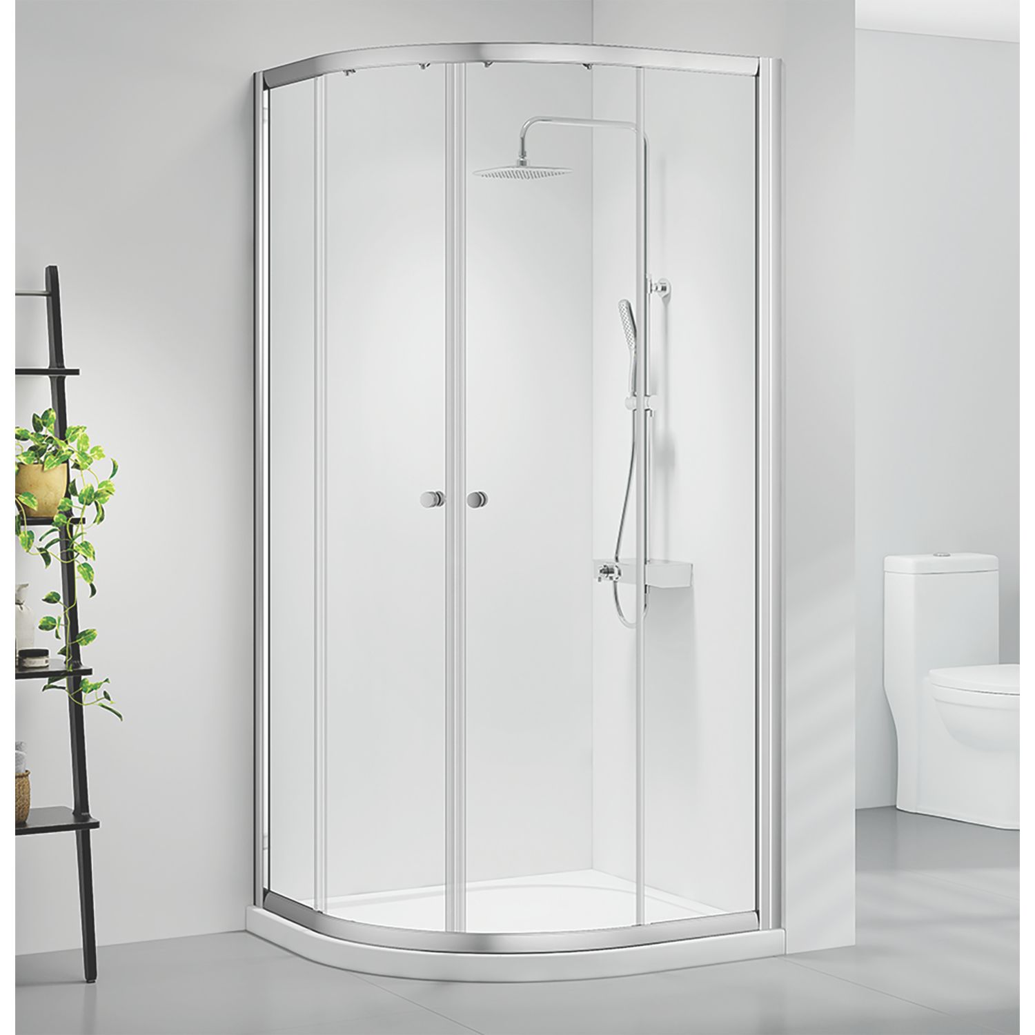 Triton Neo Six Framed Quadrant Shower Enclosure Chrome 1200mm x 800mm x 1850mm (791TK)