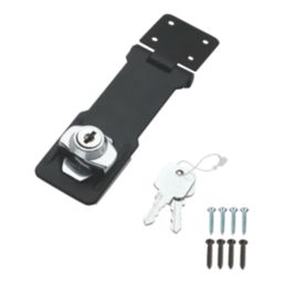 Smith & Locke Hasp & Staple Black Powder-Coated 115mm