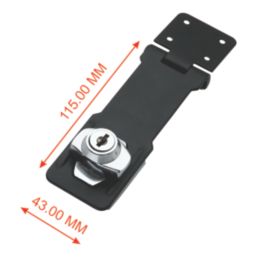 Smith & Locke Hasp & Staple Black Powder-Coated 115mm