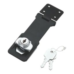 Smith & Locke Hasp & Staple Black Powder-Coated 115mm