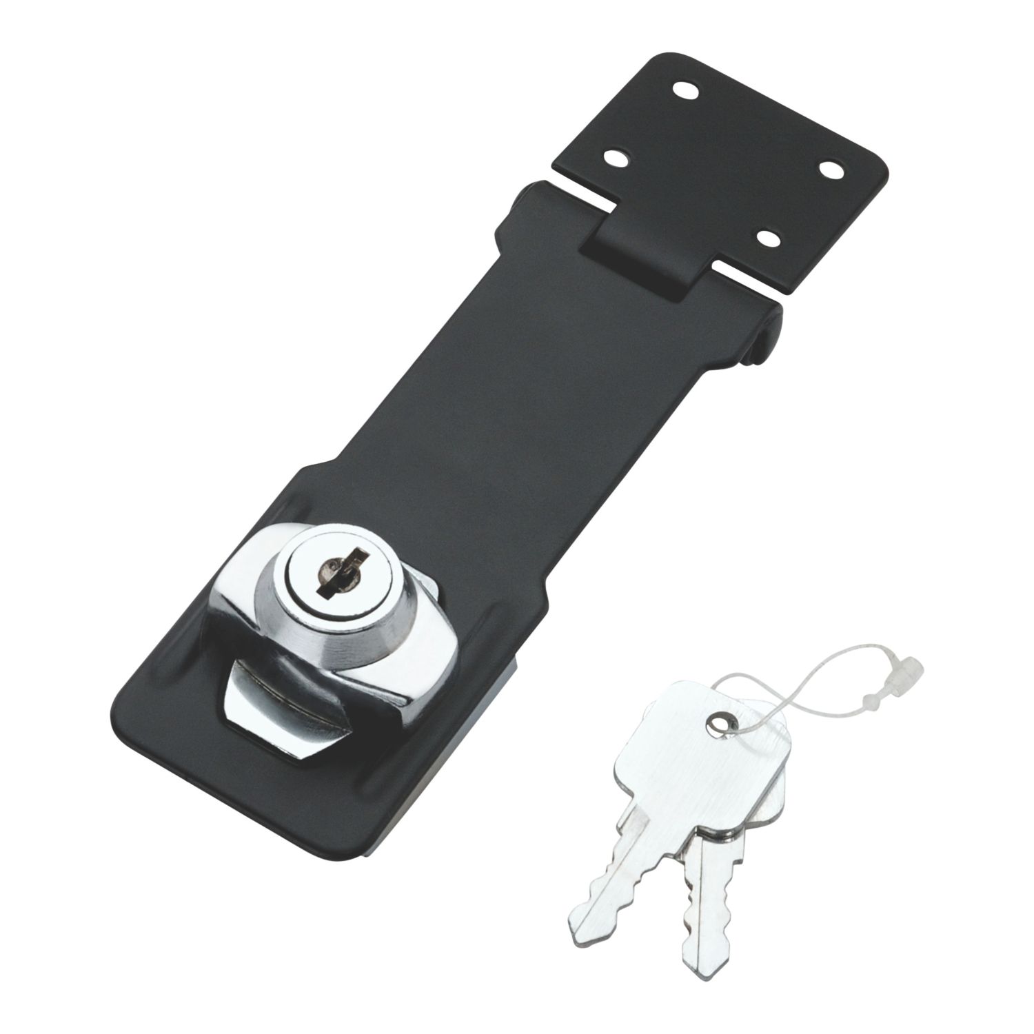 Smith & Locke Hasp & Staple Black Powder-Coated 115mm (791VE)