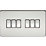 Knightsbridge  10AX 6-Gang 2-Way Light Switch  Polished Chrome