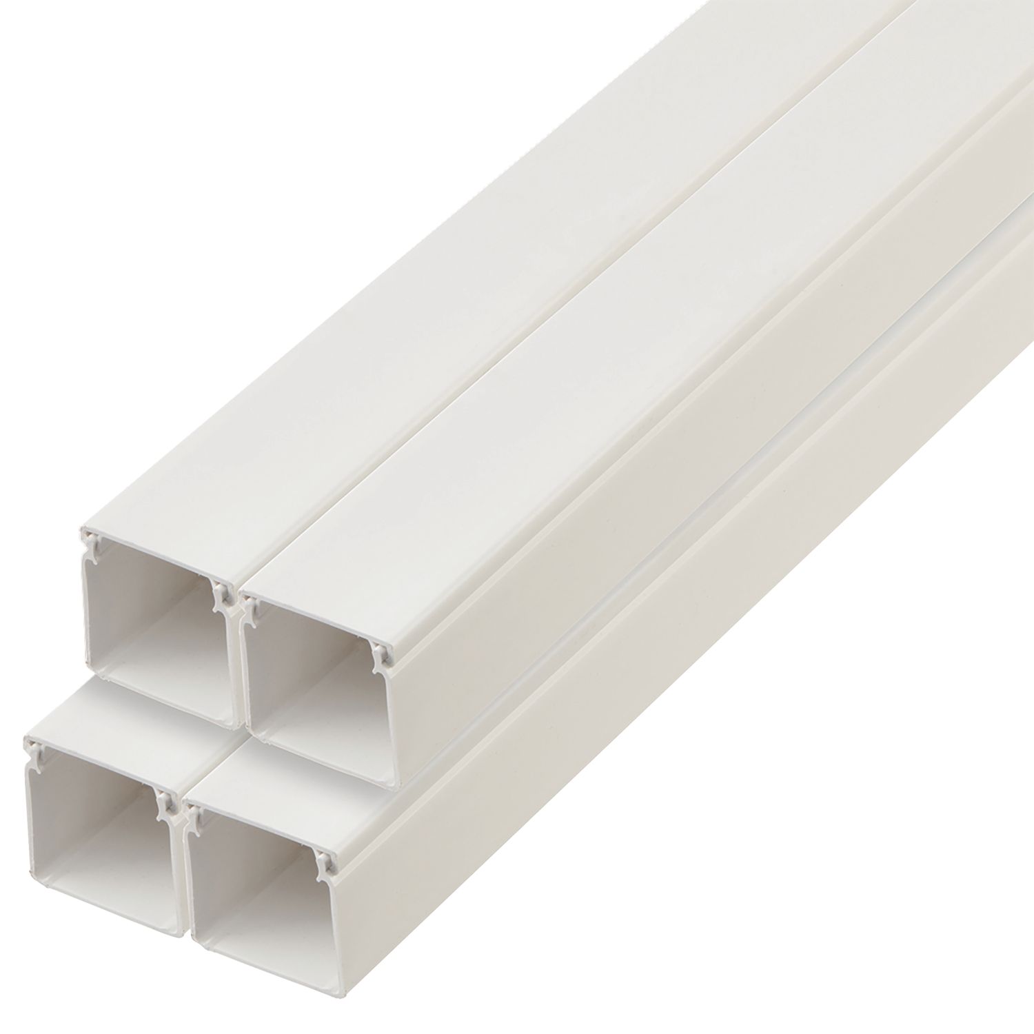 Deta TTE uPVC White Maxi Trunking 50mm x 50mm x 2m 4 Pack (791VT)