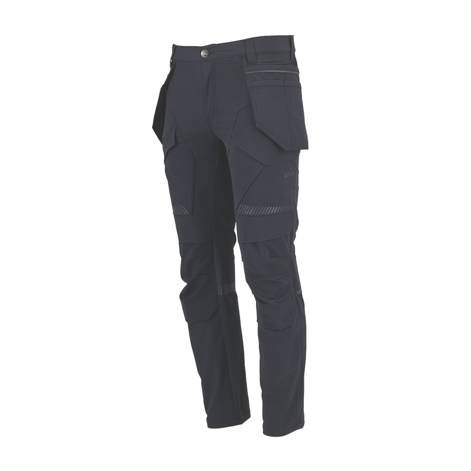Site Varnik Stretch Work Trousers Black 30" W 32" L (791YW)