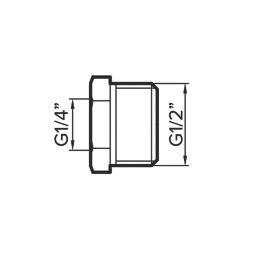 Flomasta Bushes 1/2" x 1/4" 2 Pack