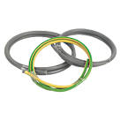 Prysmian 6181Y & 6491X Grey & Green/Yellow 1-Core 16mm² Meter Tails Cable 1m Coil