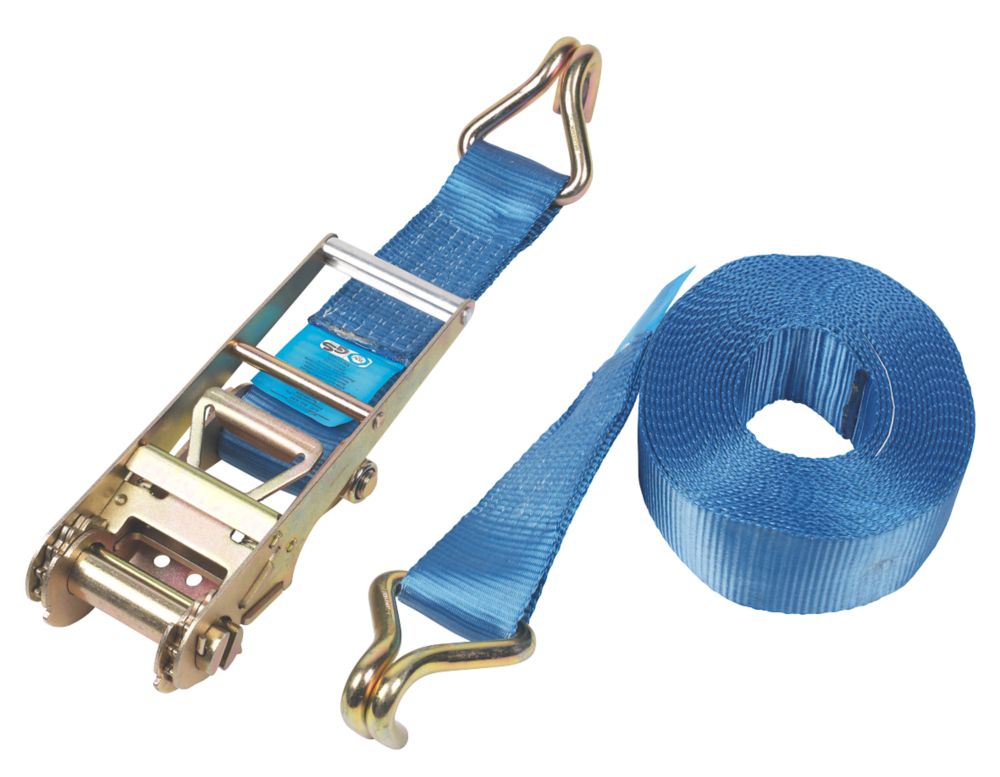 Ratchet Strap with Hooks 10m x 76mm Screwfix