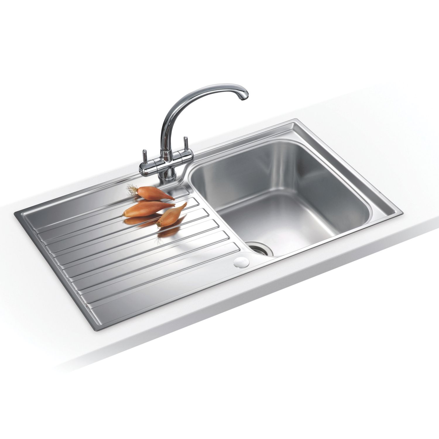 Franke Ascona 1 Bowl Stainless Steel Inset Sink 860mm x 510mm (79251)