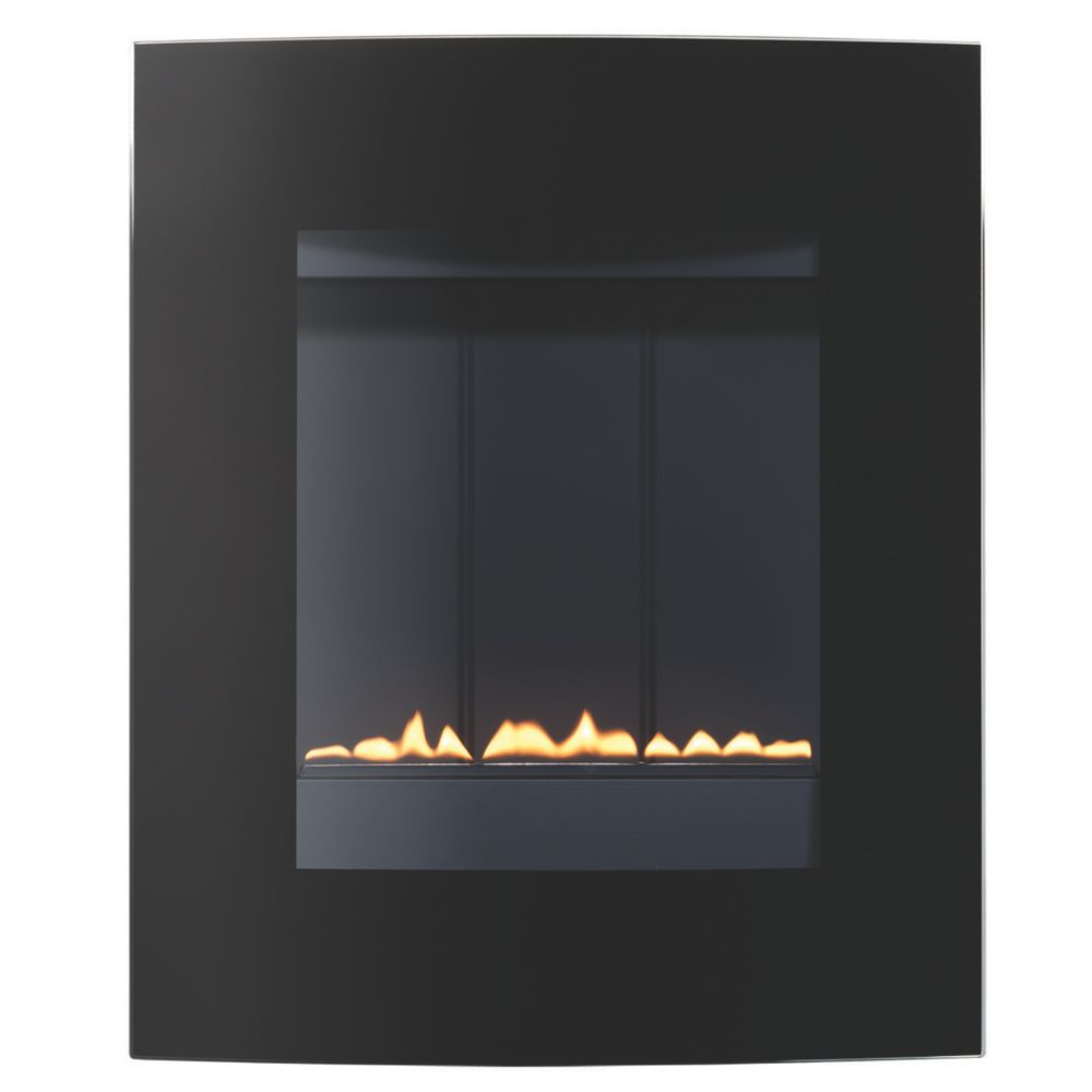 Focal Point Ebony Black Rotary Control Wall-Mounted Gas Flueless