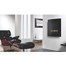 Focal Point Ebony Black Rotary Control Wall-Mounted Gas Flueless Fire 520 x 620mm
