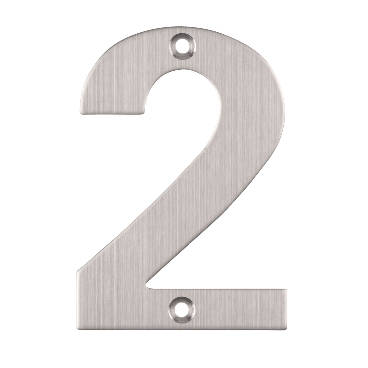Eclipse Door Numeral 2 Satin Stainless Steel 102mm (79289)