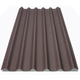 Onduline Easyfix Corrugated Bitumen Roofing Sheets Brown 2000mm x 2.6mm x 820mm 5 Pack