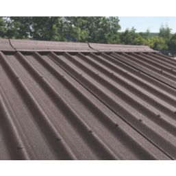 Onduline Easyfix Corrugated Bitumen Roofing Sheets Brown 2000mm x 2.6mm x 820mm 5 Pack