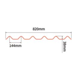 Onduline Easyfix Corrugated Bitumen Roofing Sheets Brown 2000mm x 2.6mm x 820mm 5 Pack