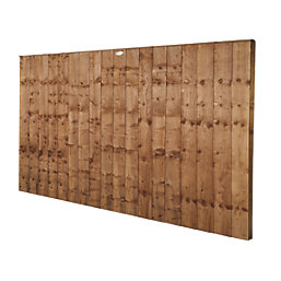 Forest Vertical Board Closeboard  Garden Fencing Panel Dark Brown 6' x 4' Pack of 5