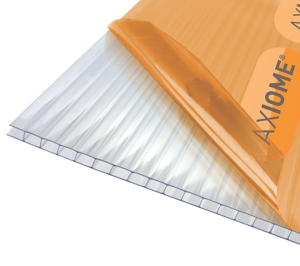 Axiome Twinwall Polycarbonate Roofing Sheet Clear 1050mm x 4mm x 2000mm