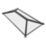 Crystal Clear Aluminium & uPVC Double-Glazed Lantern Roof Black 2000mm x 1500mm