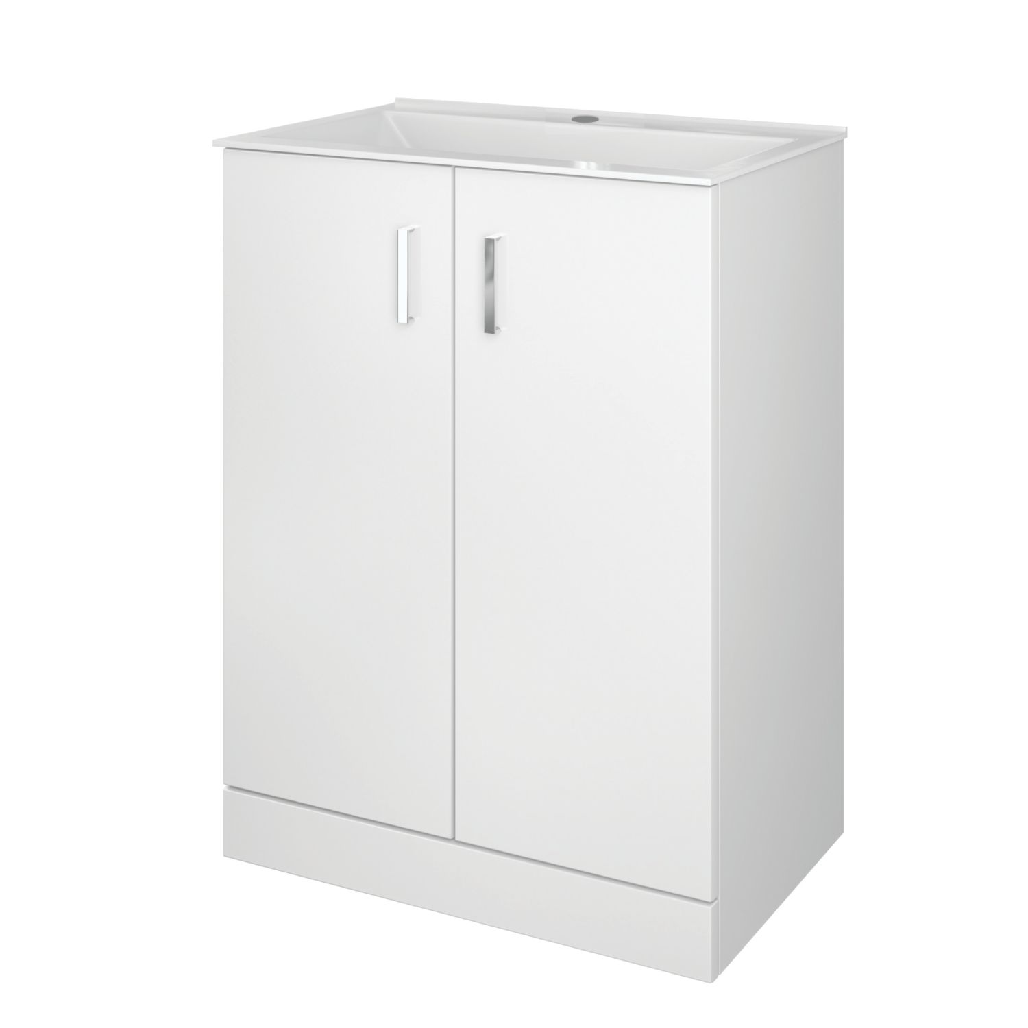 Bathroom Vanity Unit with Comite Basin Gloss White 606mm x 390mm x 806mm (792PC)