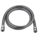 Swirl  Shower Hose Black/Silver 10mm x 1.5m