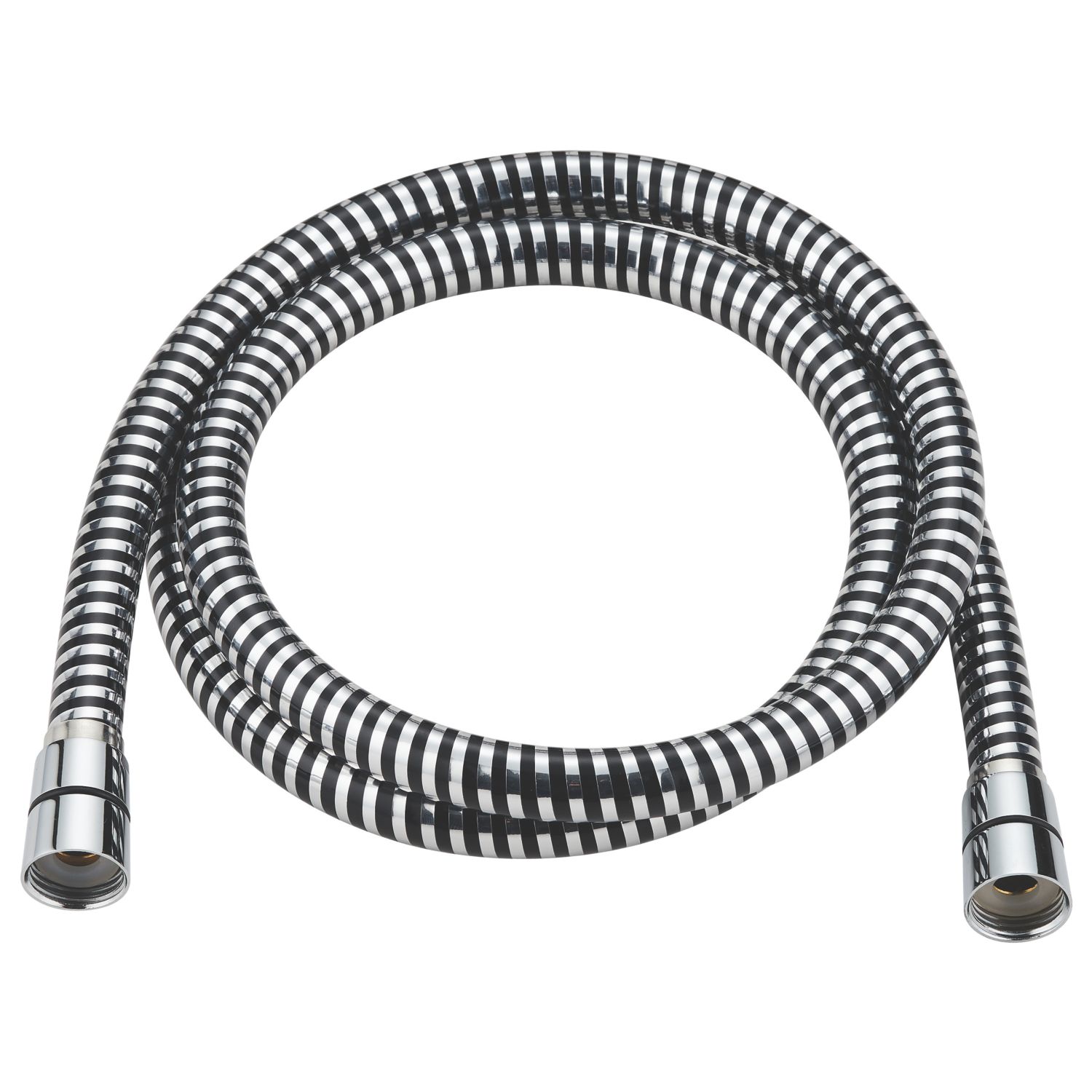 Swirl Shower Hose Black/Silver 10mm x 1.5m (792PG)