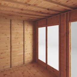 Mercia Maine  17' x 6' (Nominal) Pent Timber Summerhouse with Patio Area