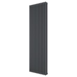Azur 1800mm x 560mm 6819BTU Anthracite Vertical 3 Column Radiator