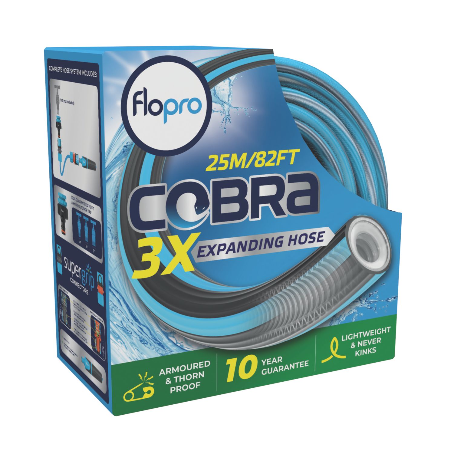 Flopro Cobra 25m Expandable Hose Set (792YU)
