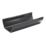 FloPlast  PVC Square Gutter Black 114mm x 3m 6 Pack