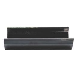 FloPlast  PVC Square Gutter Black 114mm x 3m 6 Pack