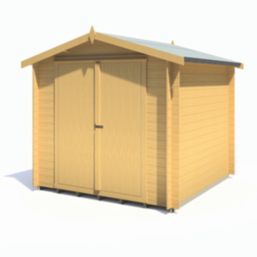 Shire Bradley 8' x 8' (Nominal) Apex Timber Log Cabin